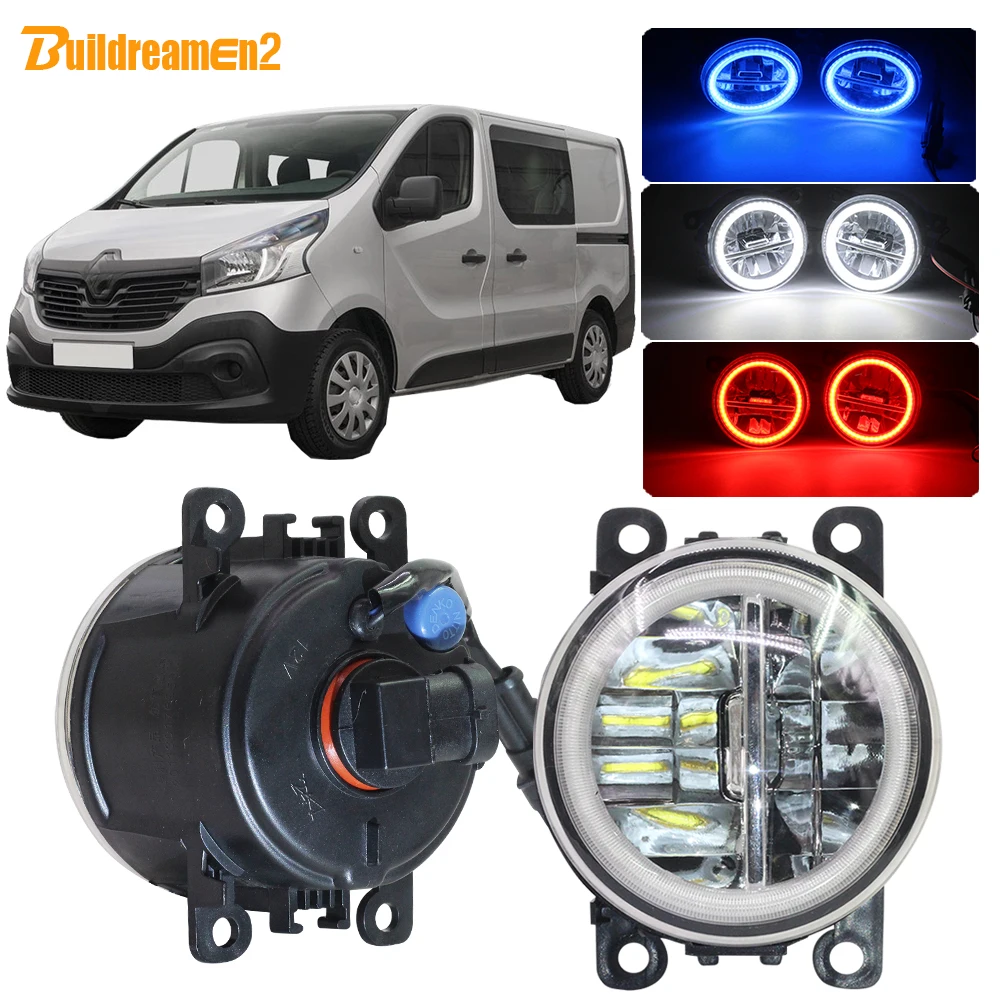 Buildreamen2 автомобиля H11 светодиодный туман светильник глаза ангела дневного 12V для