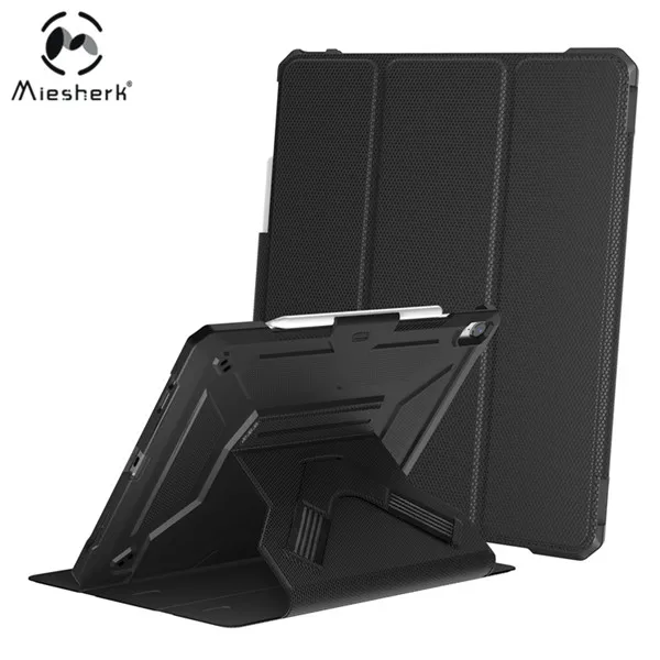 black Чехол для планшета для iPad Pro 12,9 дюйма Умный Магнитный чехол-карандаш поддержка пользовательского автоматического сна/пробуждения противоударный чехол KTZ - Цвет: black
