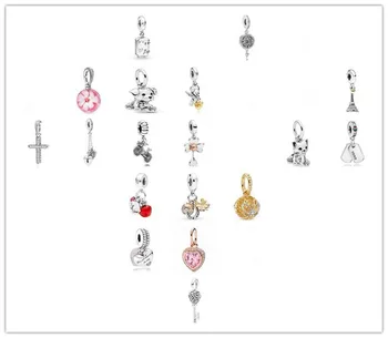 

925 Sterling Silver Bike Bicycle Charm Beads Pendant Fit Original Women Pandora Bracelet & Necklace Diy Jewelry