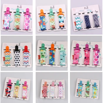 

3pcs Baby Pacifier Clip Newborn Baby Dummy Pacifier Chain Soother Nipple Chain Clip Buckle Anti-out Clip Holder Anti-Drop Hanger