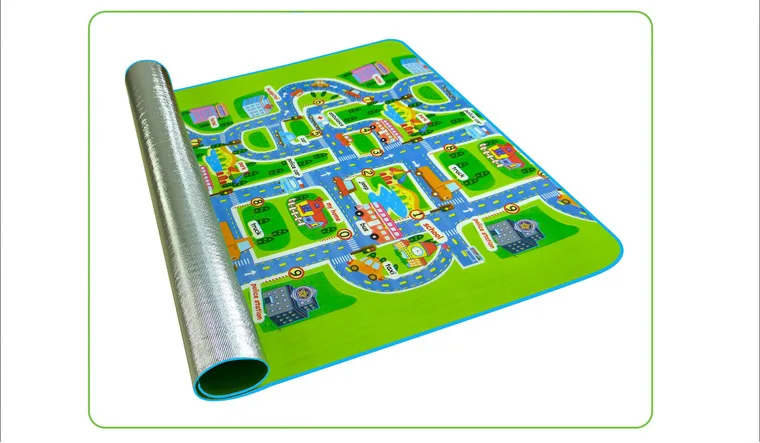 Car City Scene Traffic Highway Map Play Mat Educational Toys for Children Games Road Carpet Crawling Foam Mat Baby Playmat