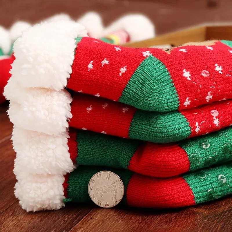 

^ Warm Baby Socks Brushed And Thick Anti-slip 0-6-12 Month Winter Tube Infant Foot Sock Floor Socks Children