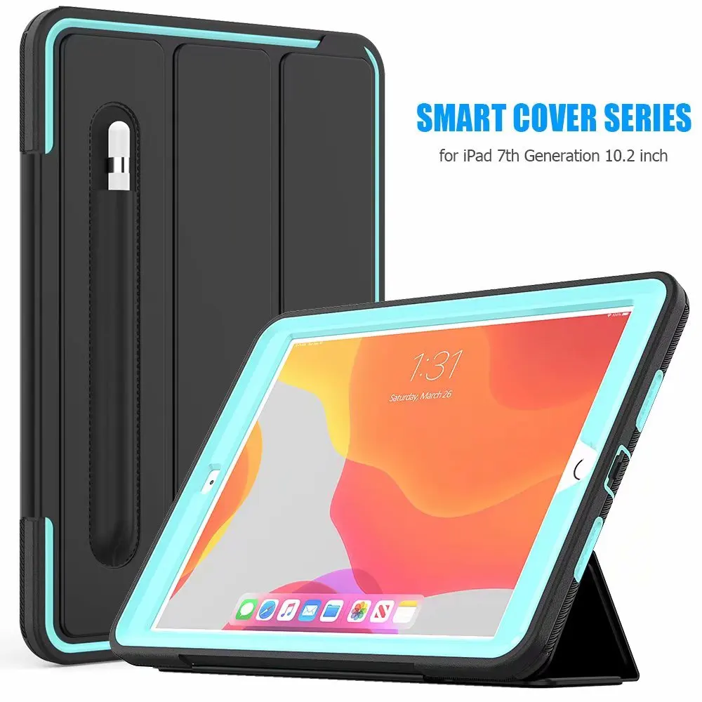Для Ipad 7 7th 10," A2200 A2198 A2197 чехол для сна Wakeup для Ipad 10,2 планшет противоударный защитный чехол с подставкой - Цвет: skyblue