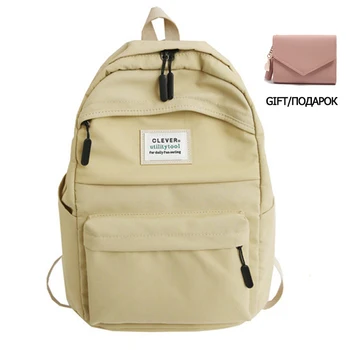 

Waterproof Nylon Women Backpack Female Large capacity high schoolbag Korean Vintage girl Shoulder Bags Travel Bag Mochila