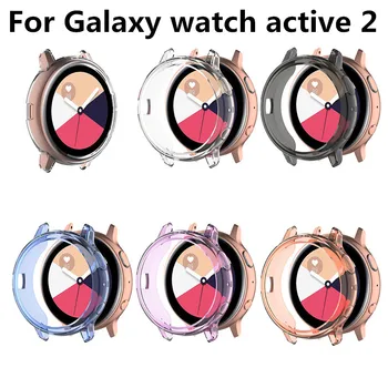 

100PCS Screen Protector case for samsung galaxy watch active 2 R820 R830 Ultra-thin Soft silicone full Protection cover 40/44mm