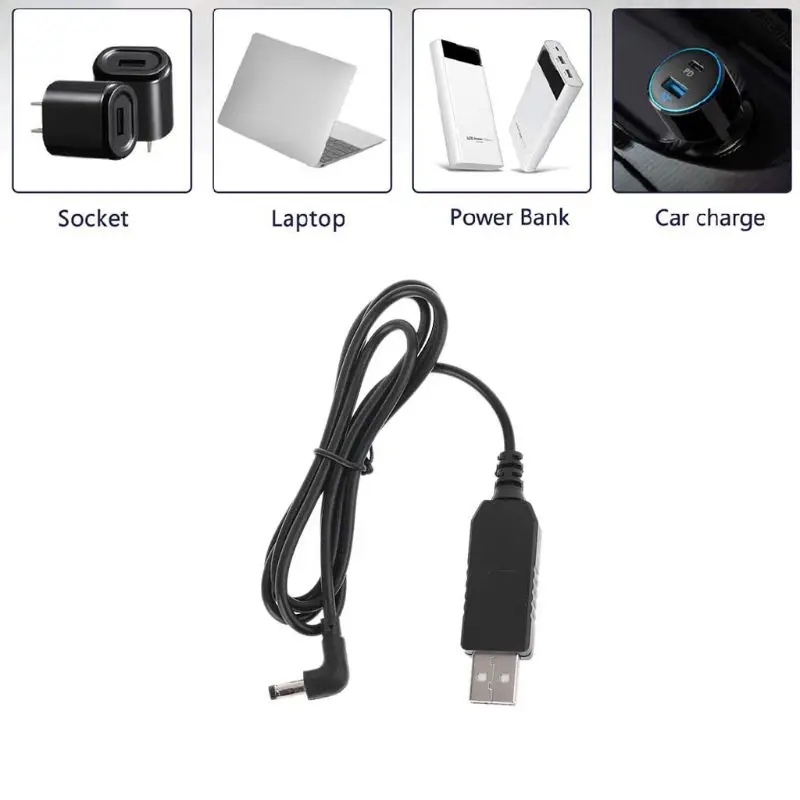1.5m Universal 90 Degree USB 5V To 12V 5.5x2.1mm Step Up Adapter Cable For Router Speaker LED Camera and more | Электроника