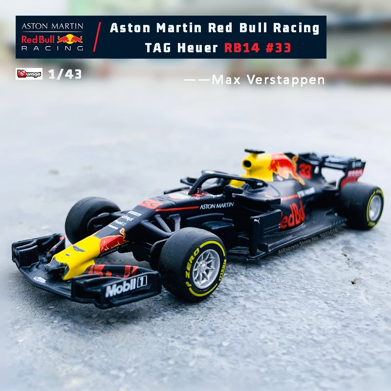 Bburago 1:43 Феррари Red Bull Benz формулы RB14 нет. 33 гоночный автомобиль сплав литьем под