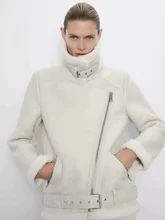 Women's Winter Coats Women Fur Coat Long Sleeve Couples Quilted Fleece Motorcycle Jackets