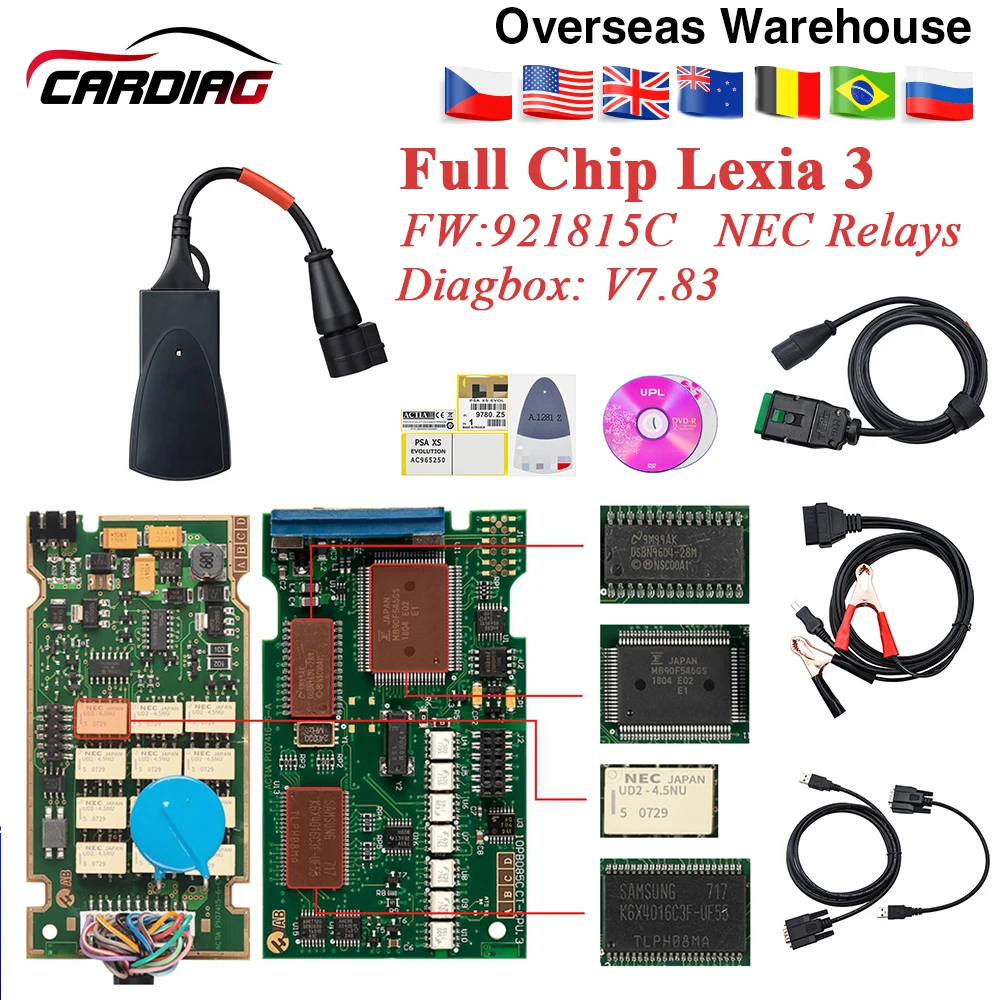 

Lexia 3 PP2000 Full Chip FW 921815C Diagbox V7.83 for Citroen for Peugeot V48/V25 lexia3 Car Auto OBD2 diagnostic tool lexia3