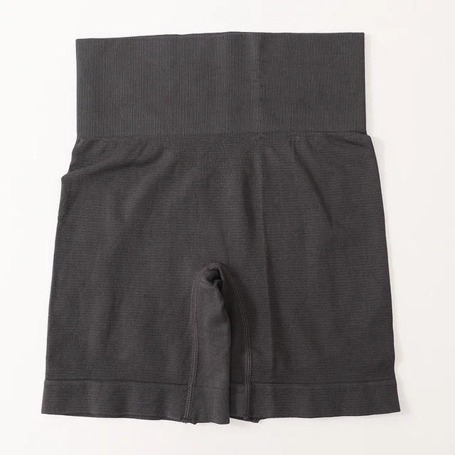 High Waist Seamless Shorts Women Hip Push Up Shorts Safety Short Pants Fitness Boxer Panty Tummy Control Underwear Underpants style2 dark gray