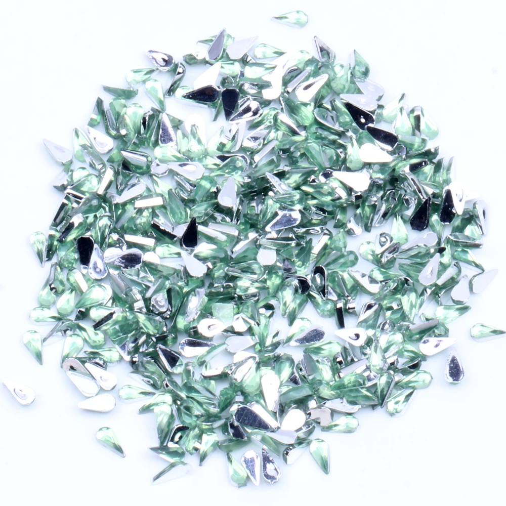 13 light green 2*4 мм капли воды 40 г 10000 шт Стразы для украшения ногтей 3D не горячей фиксации украшения для ногтей плоские с оборота для дизайна ногтей - Цвет: 13 light green
