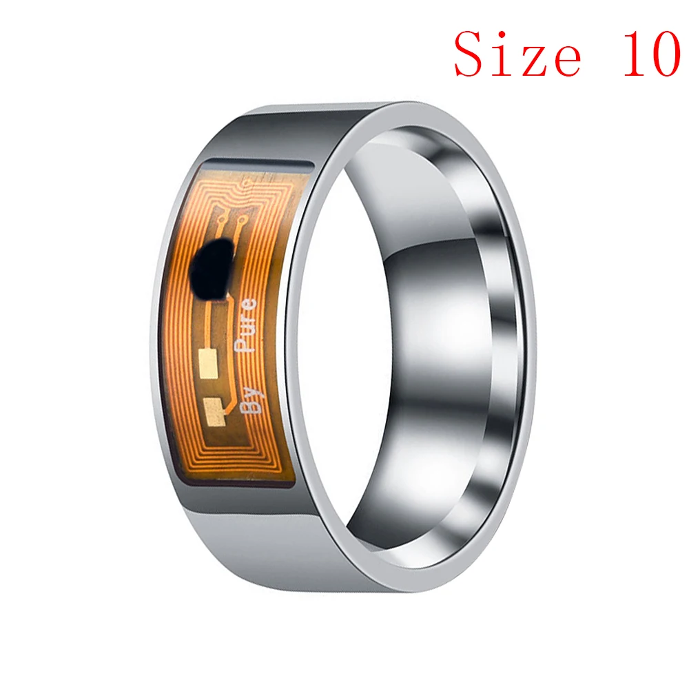 Многофункциональные модные NFC износостойкие смарт-кольца для интеллектуального замка волшебное интеллектуальное цифровое кольцо черный палец для мульти-системы - Цвет: Transparent 10