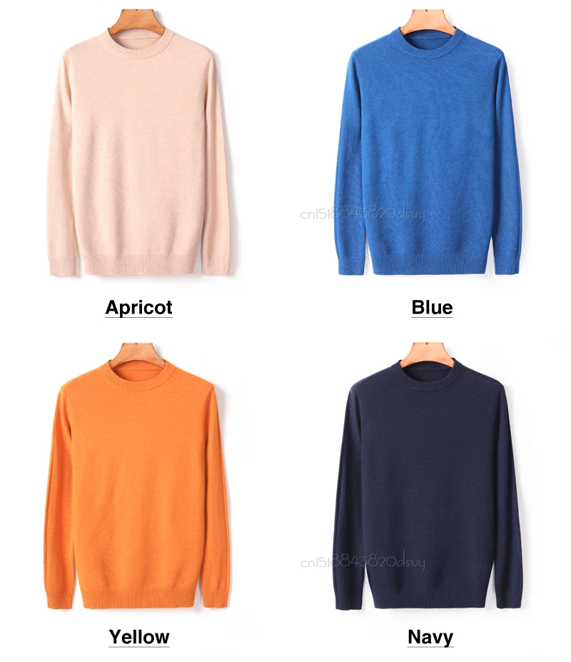 10 Colors Men's Thick Round Neck Sweater 2020 New Autumn/winter Casual High Quality Pullover Warm Sweater Male Brand Clothes