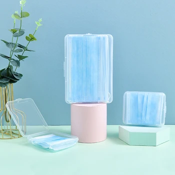 

Plastic Flat Type Face Mask Storage Box Mask Dust proof Pollution-proof Security Pocket Mask Storage Case medicine box