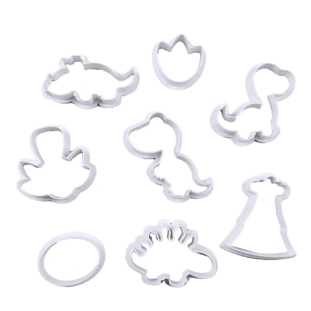 Помадка Формочки бисквитные формы динозавр Кондитерские 8 шт./компл. пластиковые удобные формы для торта свадебные выпечки