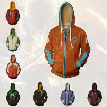 

Anime Avatar Sweatshirts Hoodie The Legend of Korra The Last Airbender Cosplay Costume Men Women Jackets Coat Top