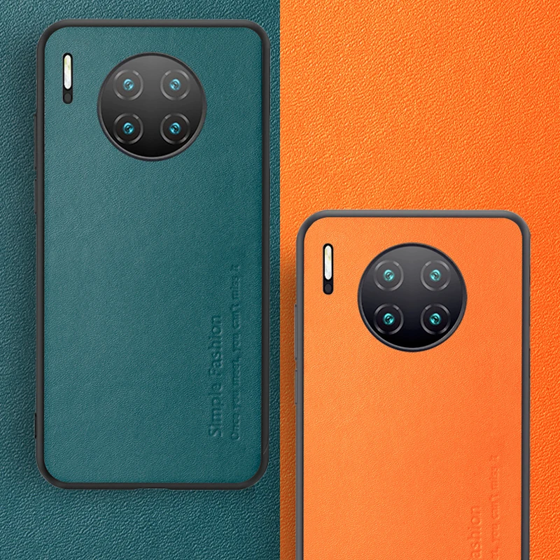 Простой Модный чехол для huawei mate 30 Pro 5G s ультра тонкий из натуральной кожи и