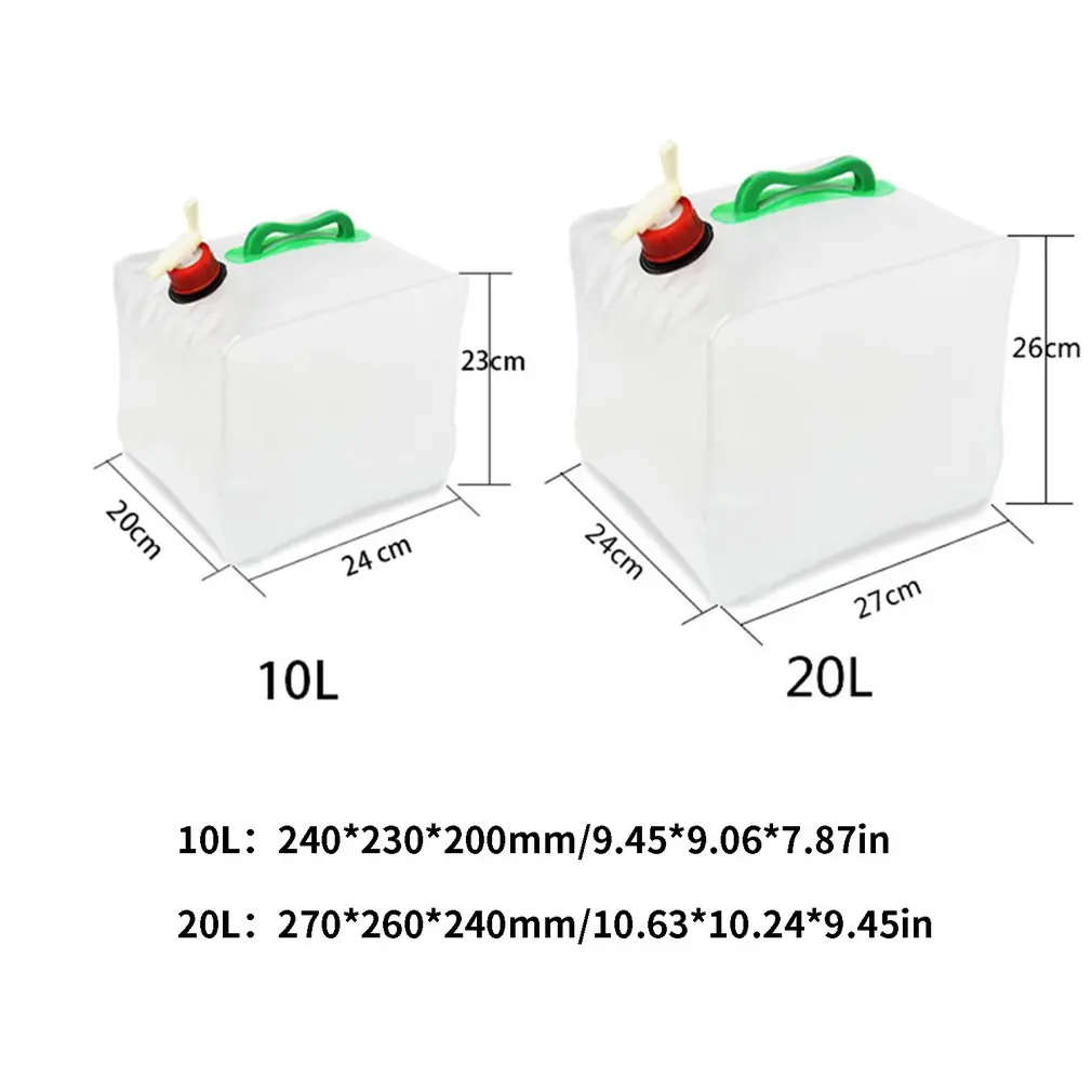 10л/20л ПВХ Большая складная сумка для питьевой воды складная сумка для воды контейнер бутылка для кемпинга пикника Регулировка потока воды