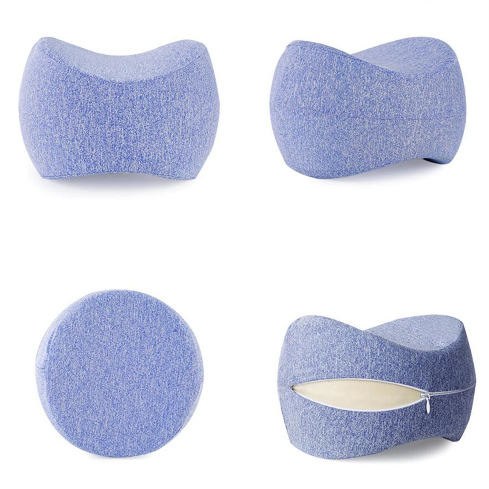 1pc Useful Memory Foam Knee Pillow for Sciatica Back Leg Zipper Closure