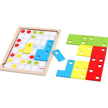 

colorful puzzle board Baby wooden tetris educational toy