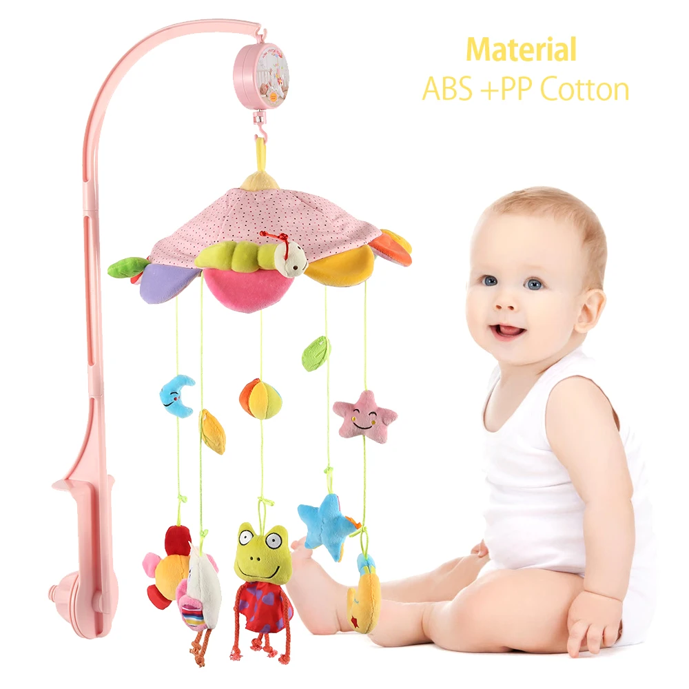 

Baby Rattles Crib Mobile Musical Toy Holder Rotating Bed Projection 0-12 Months Newborn Infant Baby Interactive Cartoon Toys