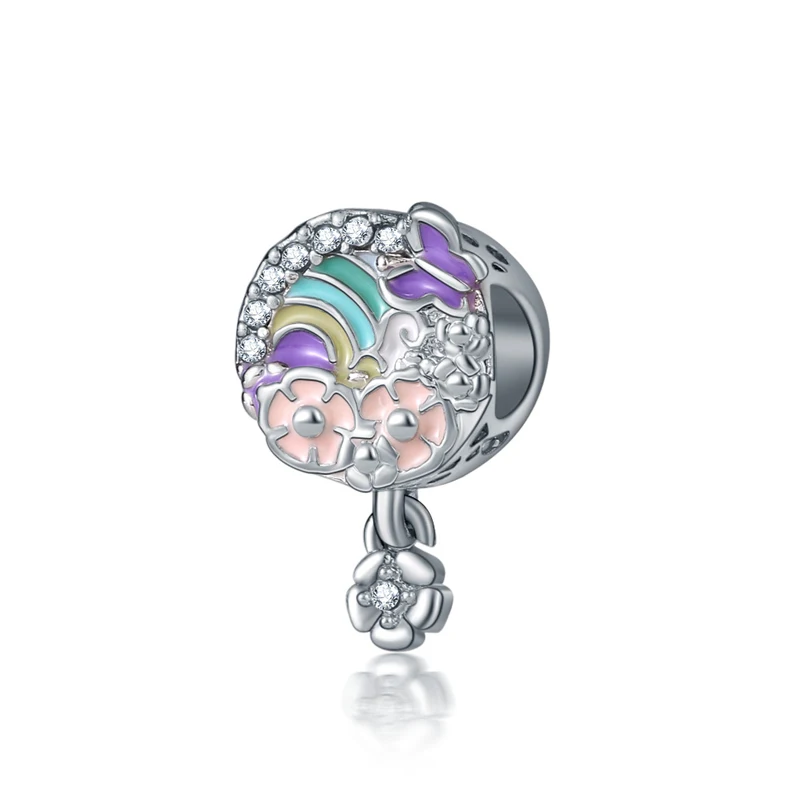 Модные подвески в виде звезд с воздушным шаром, совы, цветов, подходят для оригинальных браслетов Pandora для женщин, ювелирные изделия из кристаллов - Цвет: Style 9