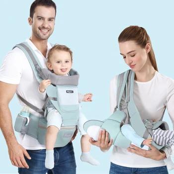 

Ergonomic Baby Backpacks & Carriers Cushion Front Sitting Kangaroo Wrap Sling for Baby Travel Multifunction Infant Carrier 0-48M