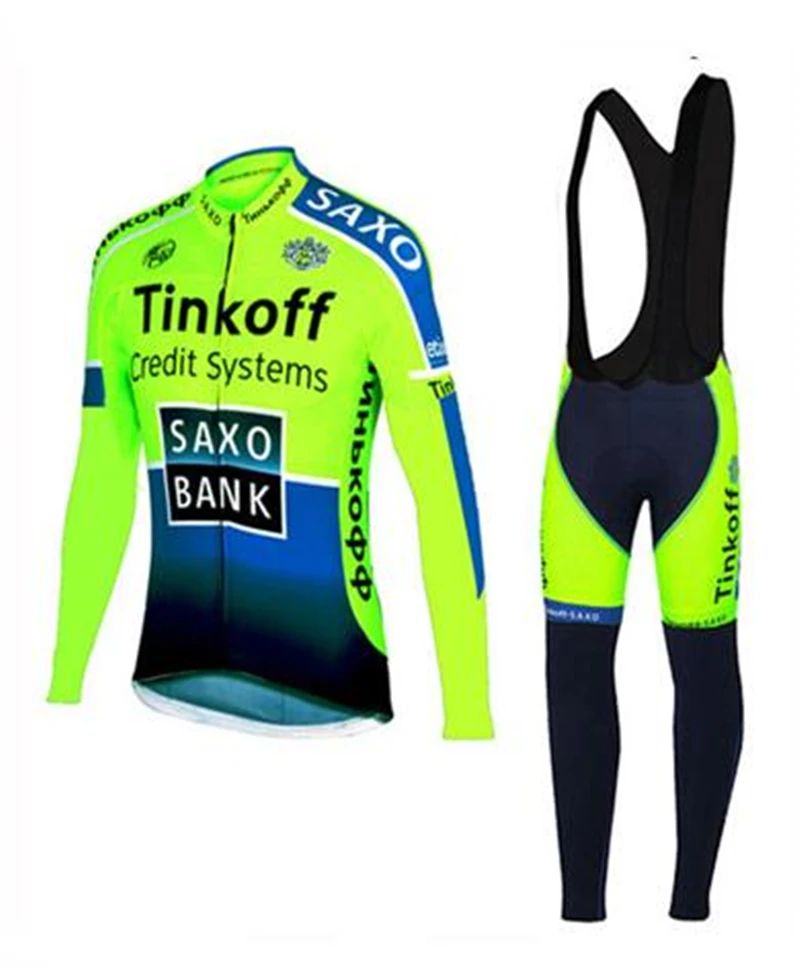 

New Arrival 100% Polyester Long Sleeve Cycling Jersey/MTB Bike Clothing Bicycle Wear Tinkoff 2020 Saxo Bank Maillot Ciclismo