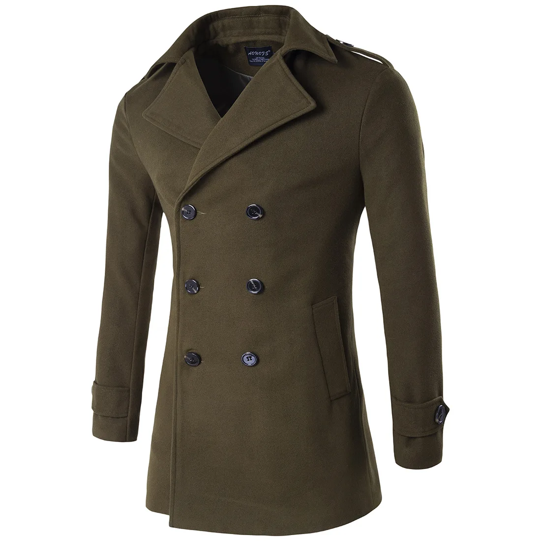 Hot Selling Spring And Autumn New Style High Quality Men Duffle Coat Double Breasted Epaulette? Coat Trench Coat D111