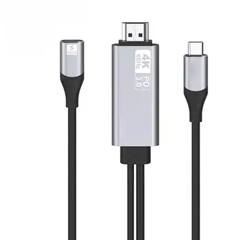 

Portable PD 3.0 Female 4K 60HZ Type-c to HDMI Converter Cable for Phone Tablet