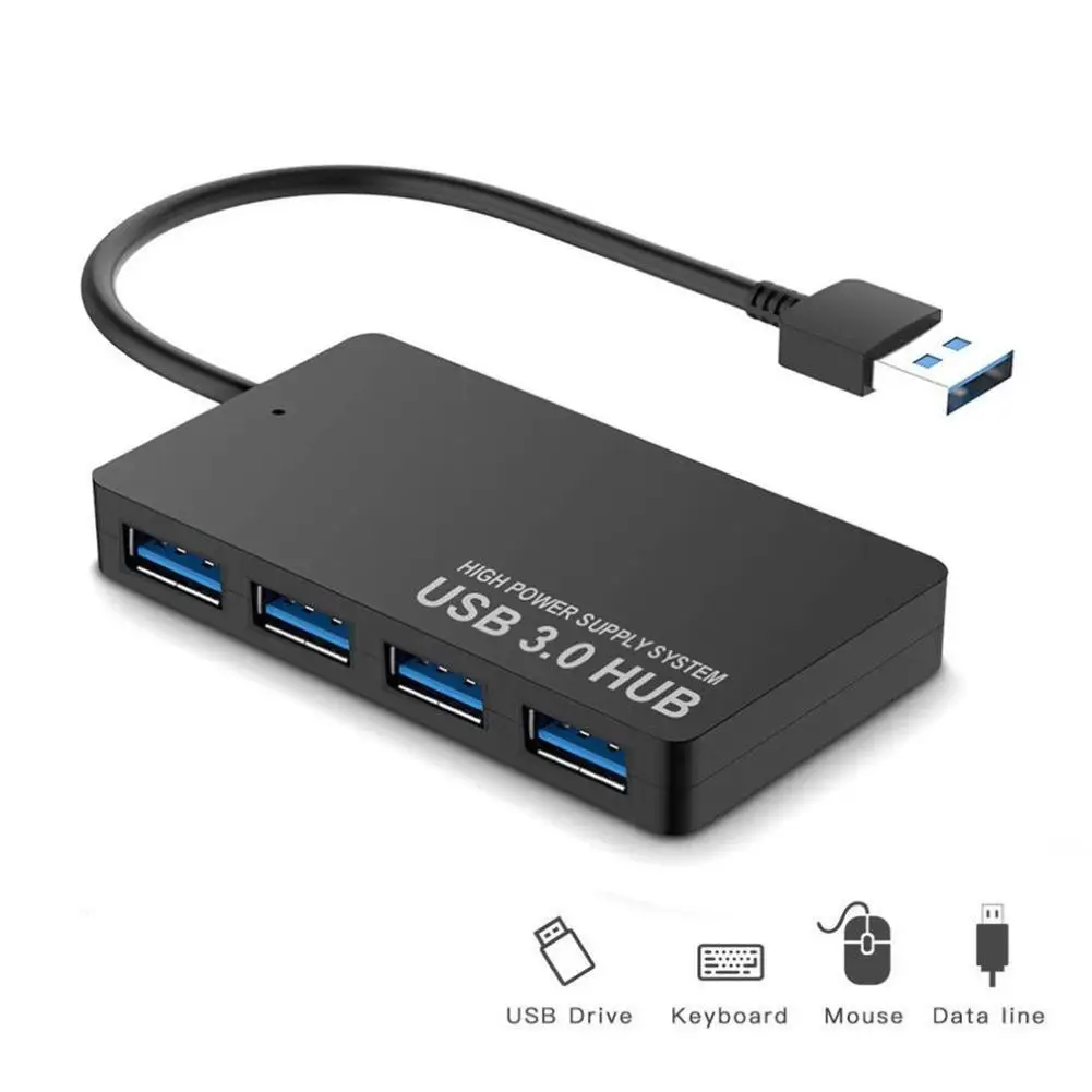 USB адаптер ультра тонкий 4 портовый 3 0 концентратор высокой Скорость индикатор