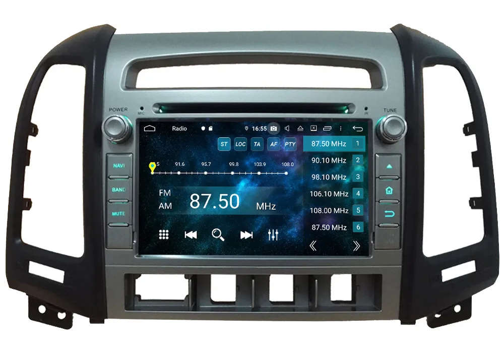Sale Klyde 4G WIFI DSP Android 9 Octa Core 4GB RAM 64GB ROM BT Car DVD Multimedia Player Radio For Hyundai Santa Fe 4 Hole 2006-2012 4