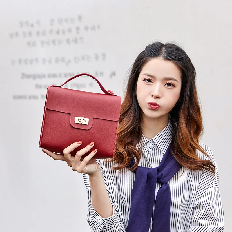

2018 New Style WOMEN'S Bag Korean-style Cross-body Shoulder Bag Simple Square Sling Bag Super Fire-Style Mobile Phone Bag Fight