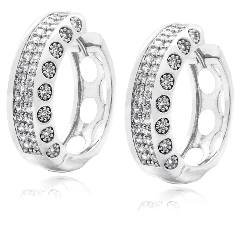 Silver 1 Lureen, серьги-кольца, модные ювелирные изделия, 14 K, белое золото, серьги для женщин, мужчин, подарок на день Святого Валентина - Окраска металла: Silver 1