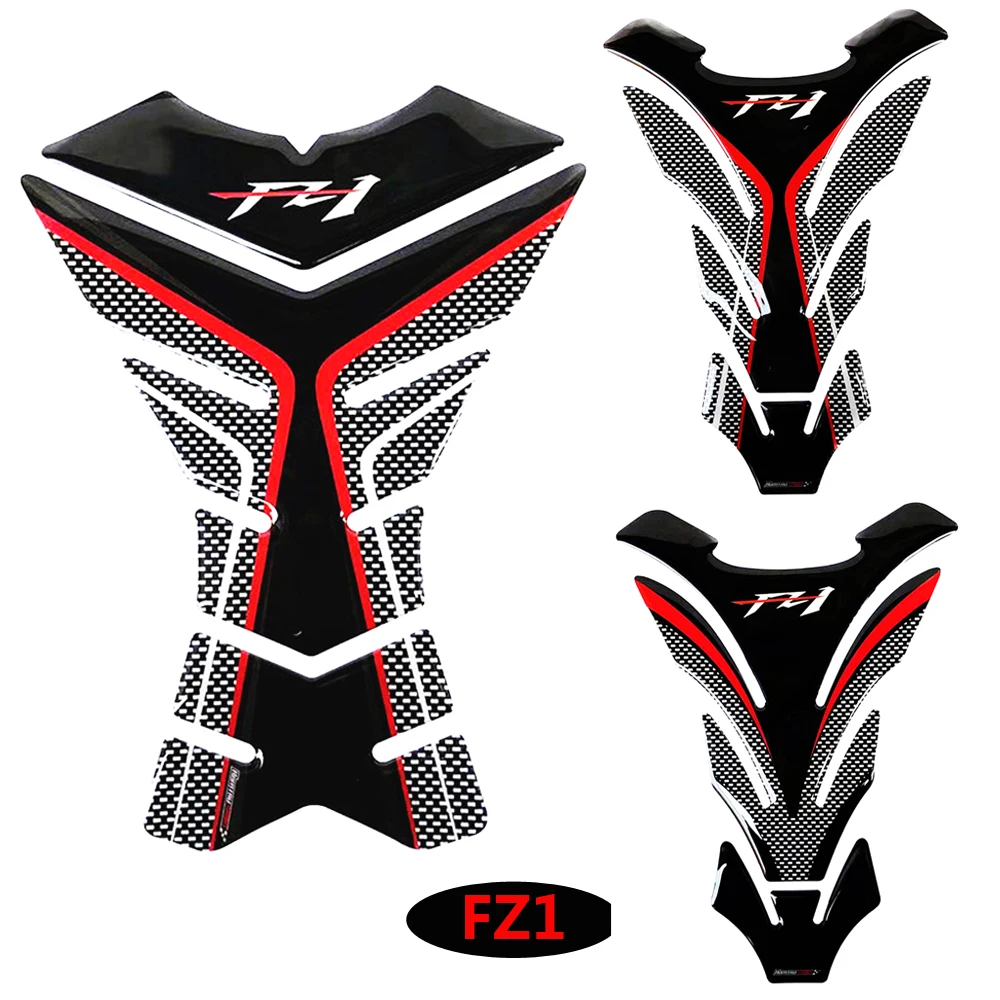 3D Carbon-look Motorcycle Tank Pad Protector Decal Stickers Case for Yamaha FZ1 FZ 1 FZ1N Tank