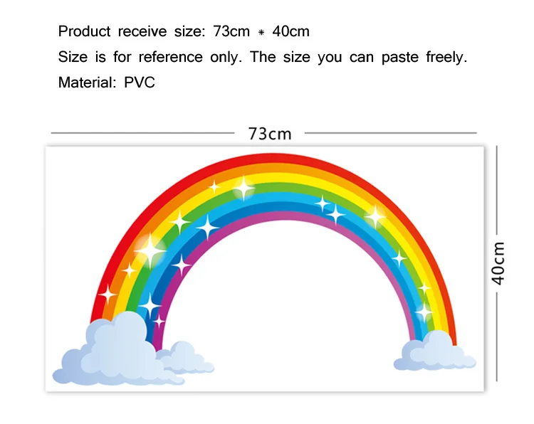 Мультяшные Радужные облака креативные наклейки на стену детская комната Спальня декоративный настенный рисунок наклейки домашний декор обои детские наклейки