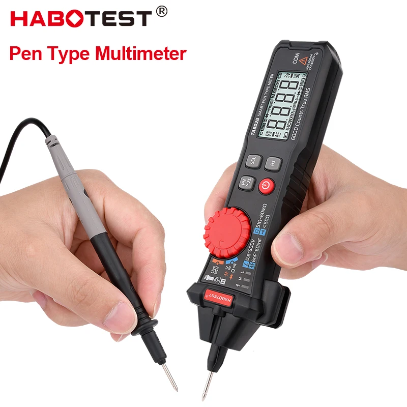 Professional Digital Multimeter Smart Pen Type True RMS Ohm Capacitance Hz AC DC NCV Automotive Tester HABOTEST TA802 | Инструменты