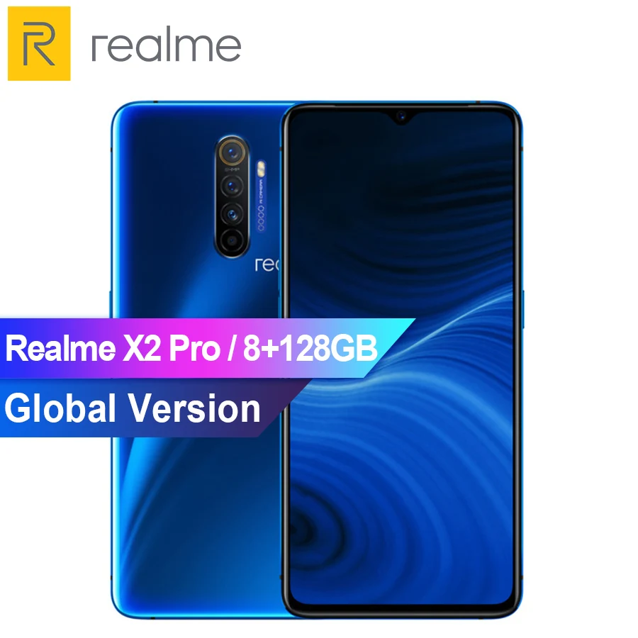 Глобальная версия Realme X2 Pro 6," мобильный телефон 8 Гб 128 ГБ Snapdragon 855 Plus смартфон 50 Вт Быстрая зарядка на экране отпечаток пальца NFC