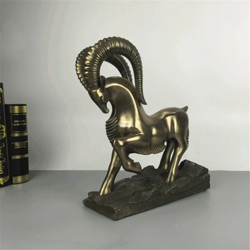 1" Статуя Bellwether, кастинговая медь, художественное ремесло, бюст, для дома, полная длина, портретное исследование, украшения, GK, фигурка, игрушка, коробка 33 см, V1007