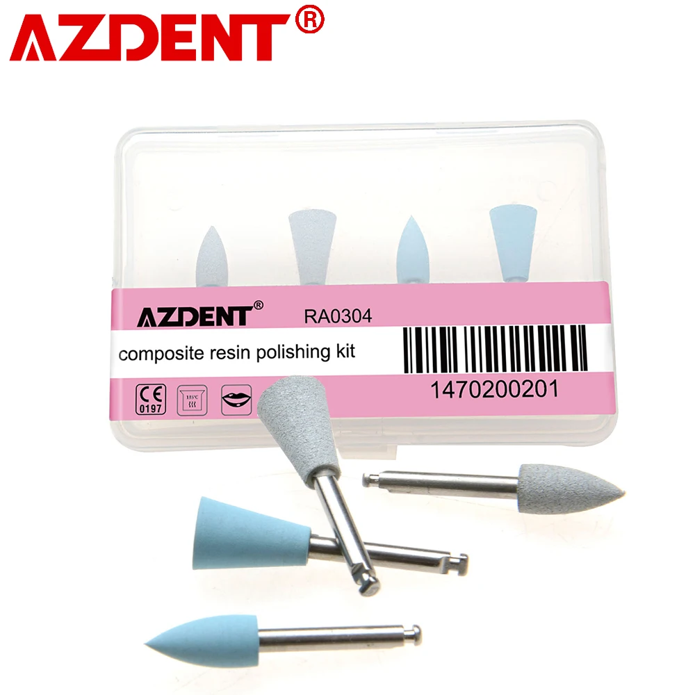 AZDENT-Kit de pulido de resina Dental compuesta, para piezas de mano de baja velocidad RA0304, higiene bucal, Kits de pulido de dientes, herramientas de dentista