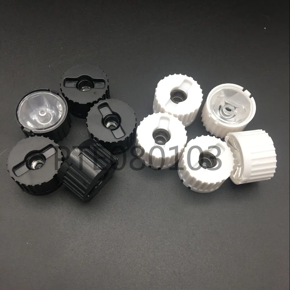 1W 3W Power Lens 20mm Diameter Optical PMMA With White/Black Holder Angle 5 10 15 30 45 60 90 120 Degree LED Lens eaf 8 high quality laser lens semiconductor laser line lens size 8x2 1mm 145 degree clean surface pmma materials