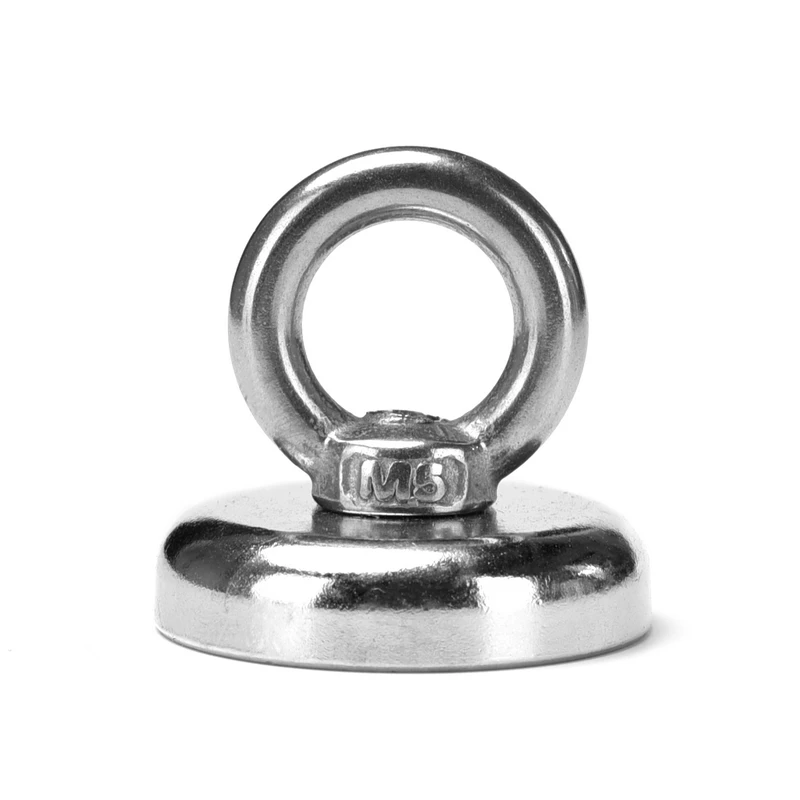 (D90mm to D16mm ) Strong Neodymium Magnet Salvage Magnet Deep Sea Fishing Magnets Holder Pulling Mounting Pot with Ring Eyebolt