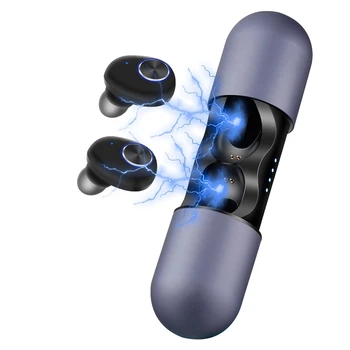 

V8 TWS Bluetooth Earphones 5.0 Denoise Reduction Wireless Headset Binaural Call SweatProof for iPhone Huawei