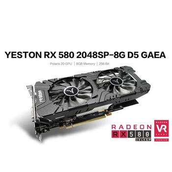 

HOT-Yeston RX580-2048SP-8G D5 GAEA Image Cards Radeon Chill Polaris 20 Dual Fan Cooling 8GB GDDR5 256Bit Gaming Image Card