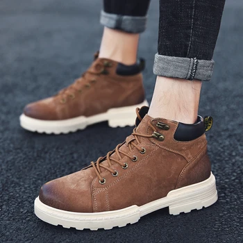 

Martin Boots Men's Spring and Autumn Breathable Mid-England Men's Boots, Moisture Shoes, Workwear, Army Boots and Leather Boots