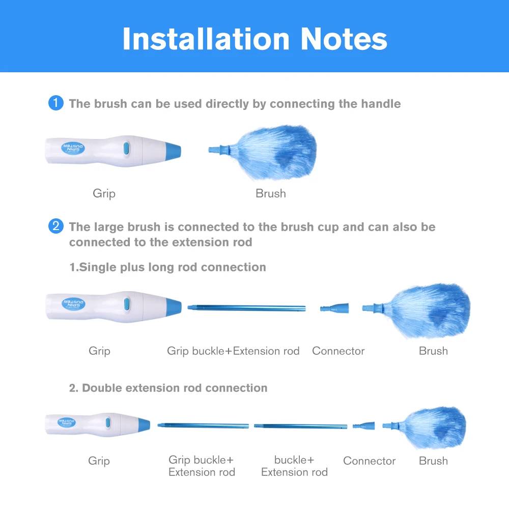 Electric Feather Duster Adjustable Bookshelf Window Cleaning Brush As Household Clean Helper Automatic Dust Brush Duster