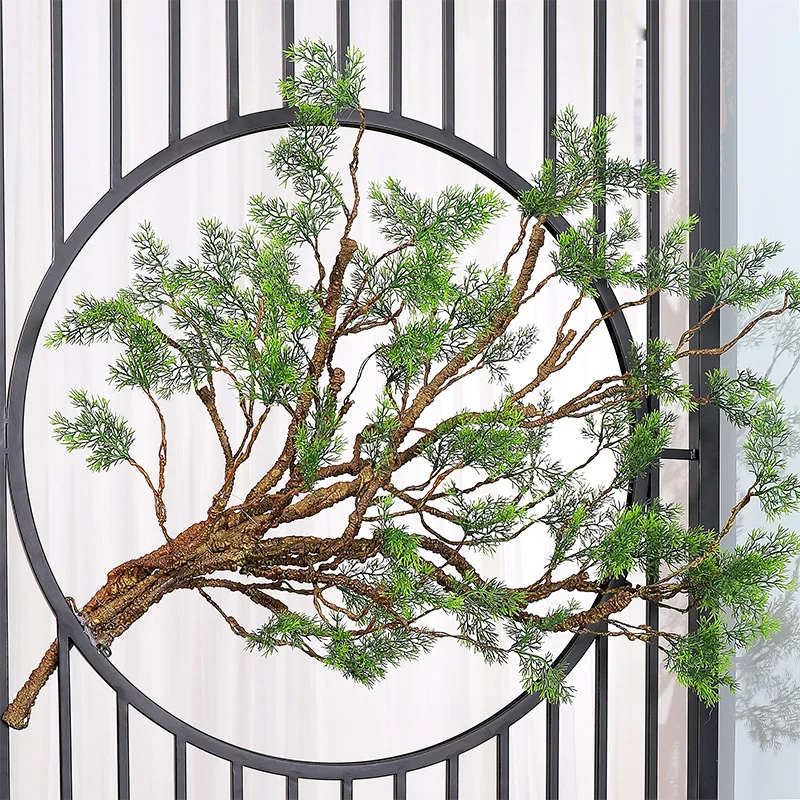 Juego de pino y plantas artificiales para decoración del hogar, maceta de bienvenida, florero colgante de pared, hierba, vid falsa, Flexible, para fiesta, boda, 100cm