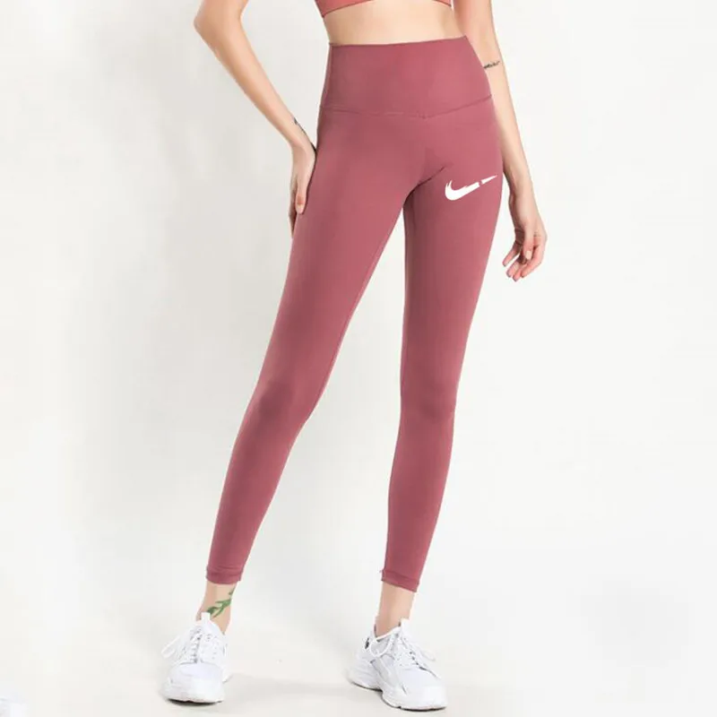 Ceny Miękkie Naked Feel Athletic Fitness drukowane spodnie do ćwiczeń legginsy damskie rozciągliwe wysokiej talii siłownia sportowe rajstopy spodnie jogi kobiet