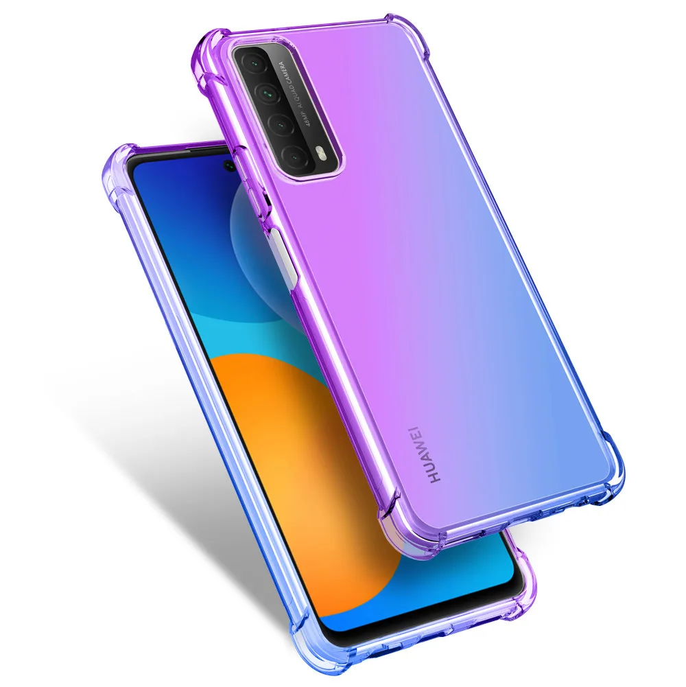 Цветной мягкий из ТПУ чехол с подушкой безопасности для P Smart 2021 2020 2019 P40 P30 Lite