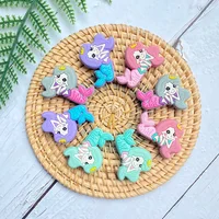 10PCS BPA Free Mini Mermaid Silicone Beads Baby Dummy Cartoon Pacifier Toy Accessories 2